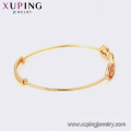 52028 Xuping Jewelry fashion Lipsticks diseño de brazalete de oro simple